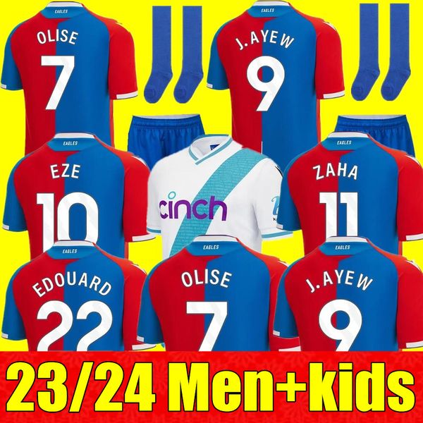 

2023 2024 palace soccer jerseys 22 23 guehi olise kouyate crystals j.ayew schlupp mateta chlupp palace maillots de foot edouard schlupp men, Black;yellow