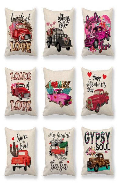 

110 styles valentines pillows case valentine039s day letter printing heart pillow cover 4545cm sofa nap cushion covers home de4410954