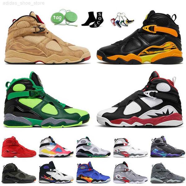 

jumpman 8 8s basketball shoes 2022 fashion taxi rui hachimura samurai paprika black cement chrome cool grey take flight three