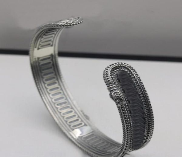 

silver plated bracelet retro fashion design tongue letter bracelet opening adjustable jewelry supply nrj2841951, Black
