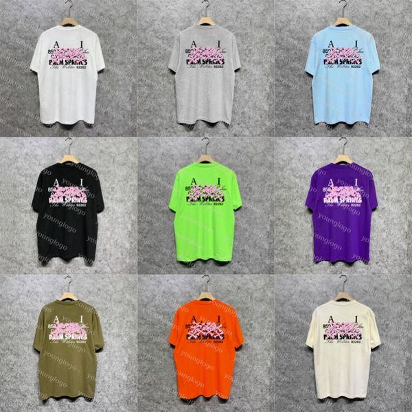 

2023 amirri designer tees mens womens summer loose street casual hiphop t shirt tide brand letter printed short sleeve top, White;black