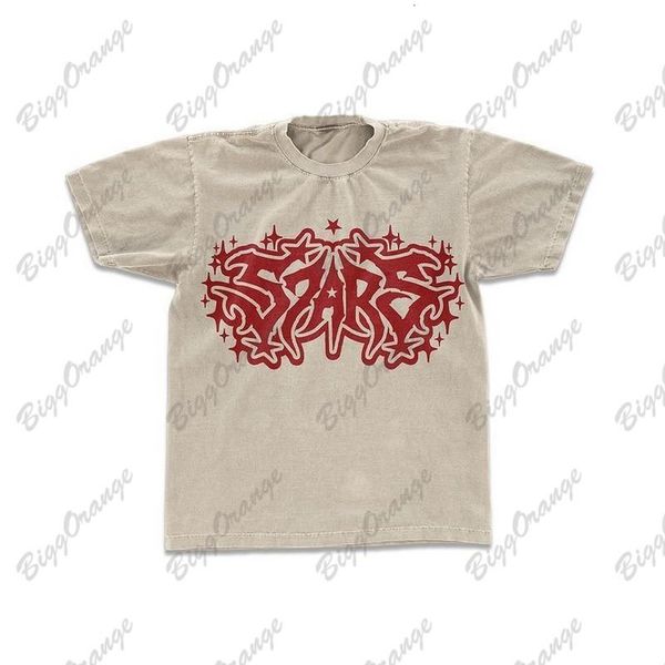 

mens tshirts printed ins style clothing loose plus size tshirt fashion cool american cotton look thin short sleeve summer street men 230717, White;black