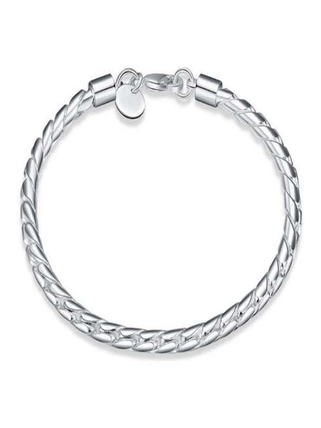 

silver plated bracelets 4mm ed rope chain girls gift behemian bangle bracelet for women selling9299076, Golden;silver