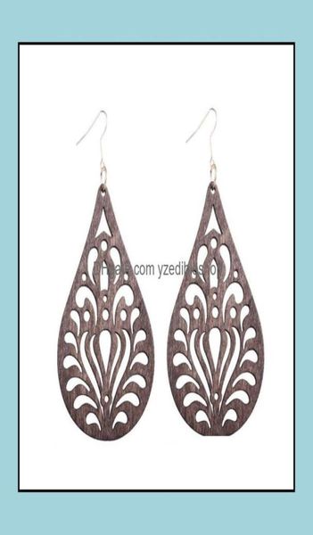 

dangle chandelier earrings jewelry african wooden boho pendant waterdrop earring for women girls drop delivery 2021 rchvn1203727, Silver