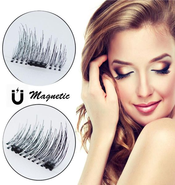 

new reusable magnetic eyelashes handmade black fiber makeup false eyelash extension eyes make up accessories 1 pair9969736