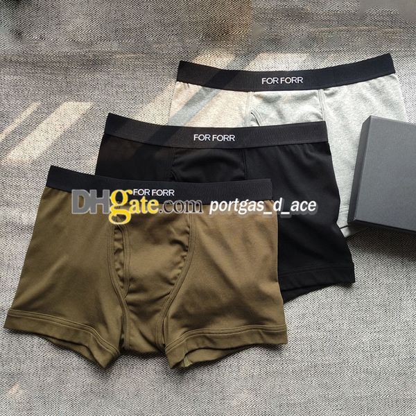 

luxury men underpants designer man boxers comfortable briefs panties male underwear brand under shorts a box 3 pairs, Black;white