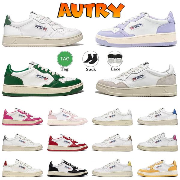 

designer shoes autries casual sneaker medalist sneakers men women autry shoes low leather sneakers high panda green sliver rubber platform t, Black