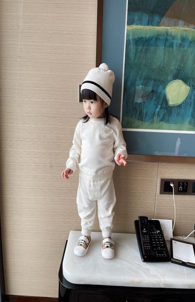 

infant baby boys girls sweater sets newborn girl panthat outfits 3pcssuits babies knit sweaters clothes9786070, White