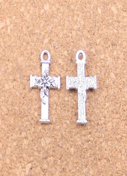 

171pcs antique silver bronze plated cross flower charms pendant diy necklace bracelet bangle findings 2011mm6414621, Bronze;silver