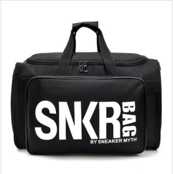 

new snkr designer duffle bag 19ss mens womens designer bags black white large capacity travel bag gym bags5484433