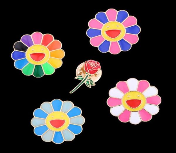 

japanese seven color dripping oil brooch metal face lapel pins cartoon badge jewelry for child4828007, Gray