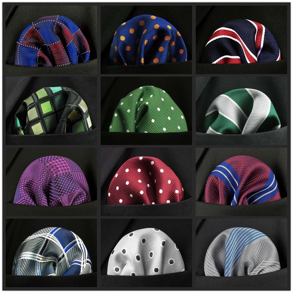 

handkerchiefs colorful dots crimson business multicolor pocket square mens classic suit gift striped handkerchief checkes acceossories 23071, Blue;white