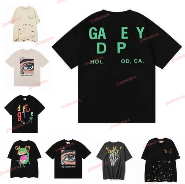 

30% off~lleries depts designer summer gallary shirts alphabet printed star same round neck short sleeve t-shirt for men and women oversize t, White;black