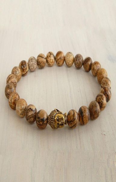 

sn0231 fashion mens bracelet buddha wrap bracelet jasper beaded stretch bracelet black onyx bracelet 3909518