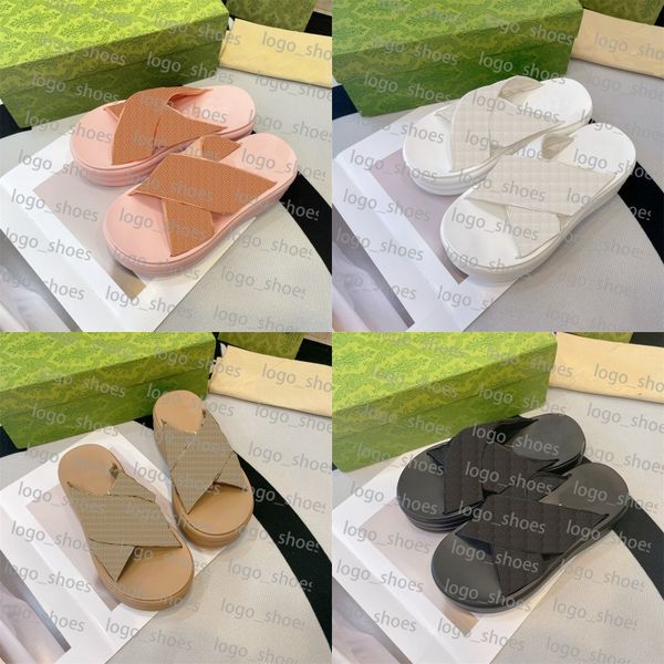 

womens brand sandal designer luxury beach slides fashion soft comfortable thick soled slipper, Black