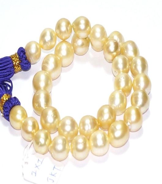 

fine pearls jewelry luster 18quot1214mm rare natural real south sea round goldencolorful pearl necklace 14k8361903, Black