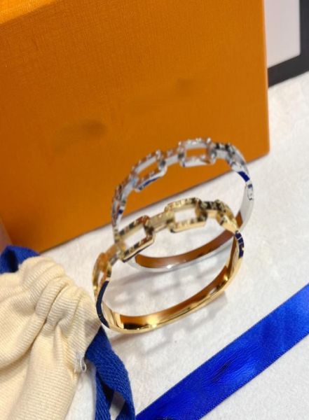 

europe america fashion style bracelets women bangle luxury designer jewelry 18k gold plated stainless steel wedding lovers gift ba5341343, Black