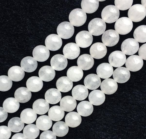 

discount whole natural genuine white jade round loose stone beads 318mm fit jewelry diy necklaces or bracelets 155quot 0571379182, Green;white