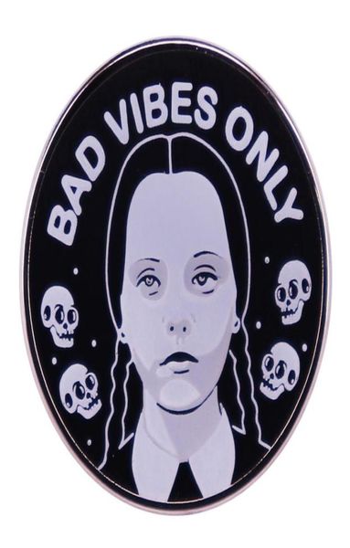 

badvibesonly wednesday addams badge fantasy comedy enamel pin6558911, Blue