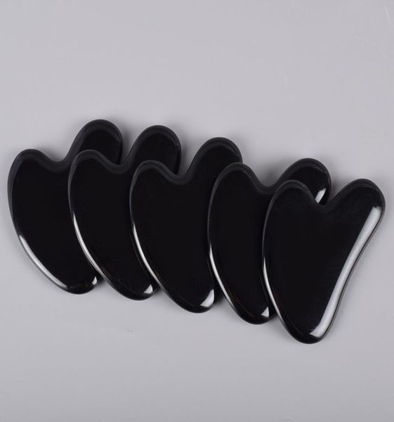 

natural obsidian gua sha board black jade stone body facial eye scraping plate acupuncture massage relaxation health care c076624303