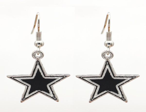 

fashion latest design sports series fivepointed star earrings europe and the united states fashion charm jewelry whole5981588, Silver