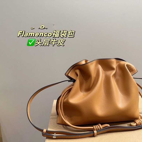 

lowe bag bags lady purse loewz designer classic flamenco bag tote leather soft pouch totes 2023 lucky french pleated fashionable lazy style