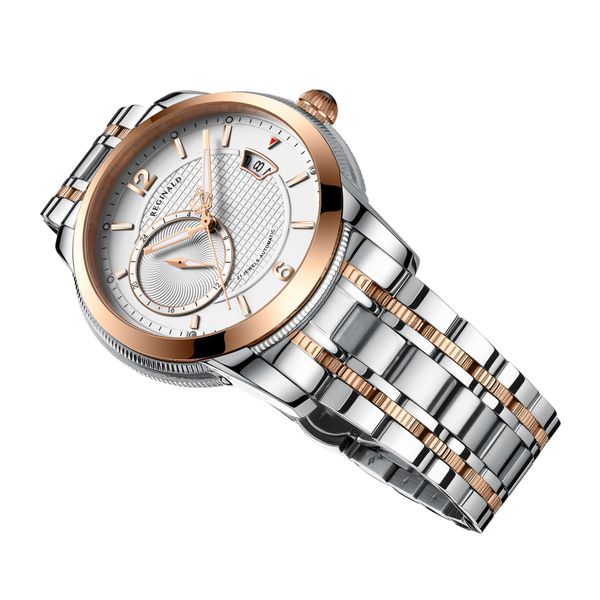 

men's watch wholesale skeleton automatic mechanical 40mm sapphire waterproof stainless steel luminous sports luxury, Slivery;black