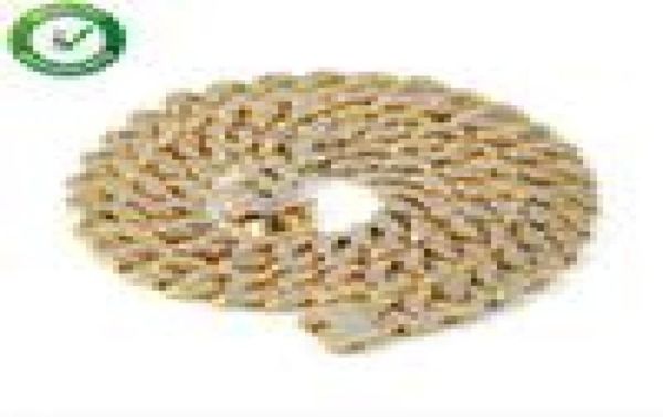 

designer necklace iced out gold tennis chains hip hop jewelry mens diamond miami cuban link chain luxury necklaces bling rapper fa4531560, Black