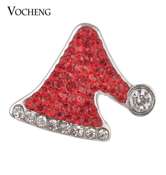 

noosa 18mm crystal snap charms fashion christmas hat 3 colors ginger snap jewelry vocheng vn7028100260