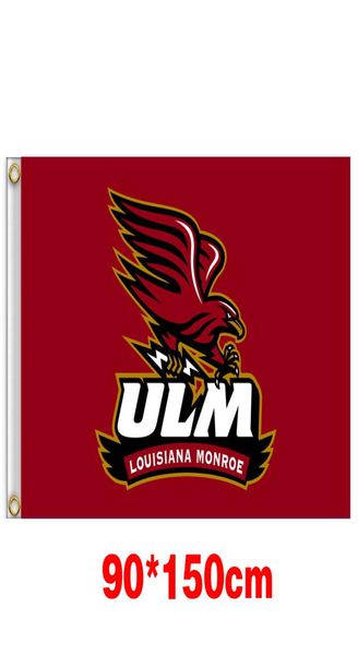 

louisiana monroe warhawks university college flag 150cm90cm 3x5ft polyester custom any banner sports flag flying homegarden outd2890722