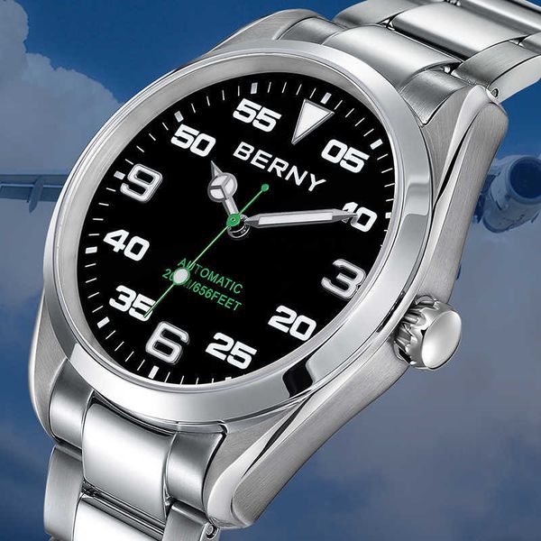 

original luxury r olax watch online shop bernie brand new mens mechanical watch fully automatic high end stainless steel night light water w, Slivery;golden