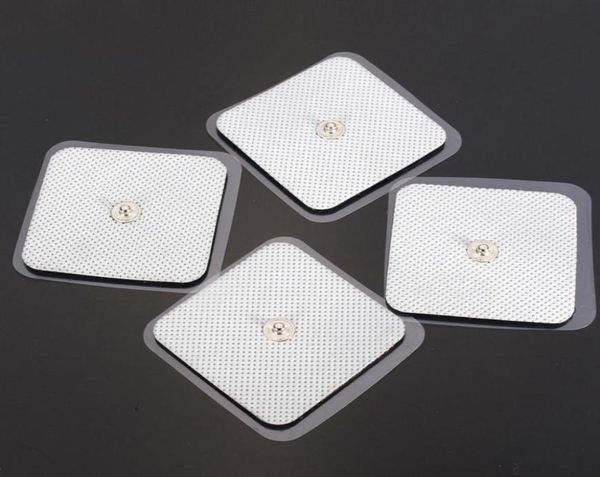 

10 pairs electro stimulation stud pads 5x5cm tens ems machine electrode pad reusable longlife self adhesive for massage digital t9117460