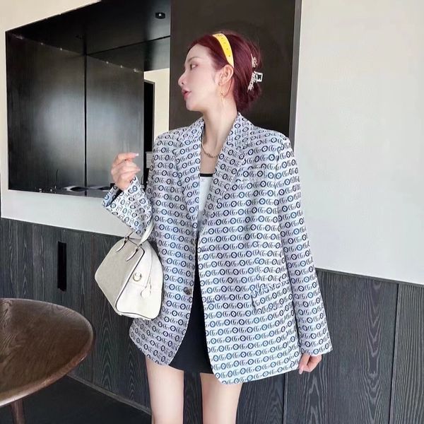 

womens designer suit blazer jacket coats clothes women spring double letters g top, White;black