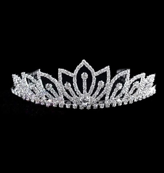 

gorgeous magic rhinestone bridal crown tiaras shiny crystal hair jewelry wedding bridal costume jewelry accessories party supplies4664615, White
