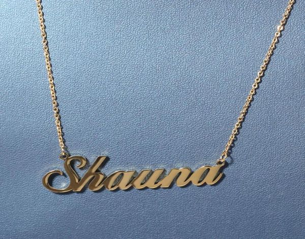

az custom name letters gold necklaces womens stainless steel choker mens fashion hip hop jewelry diy letter pendant necklace4480650, Golden;silver