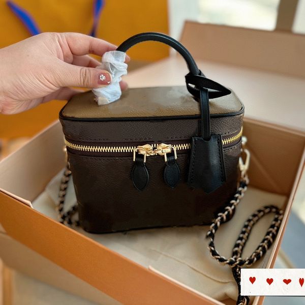 

designer evening bags welfare tote bag vanity pm purse women cowhide leather canvas case crossbody shoulder bag 5a quality with dustbags cf