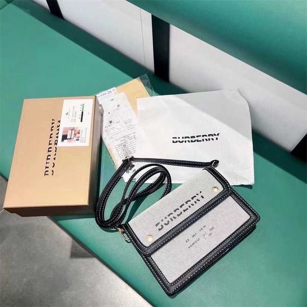 

26% off handbag designer 2023 baobao women's new ba jia black and white color matching small letter canvas with leather one shoulder cr