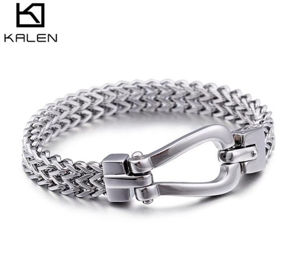 

bracelet men039s bracelets 210mm silver new polished chain fashion jewelry male 316 l stainless steel kalen4432147, White