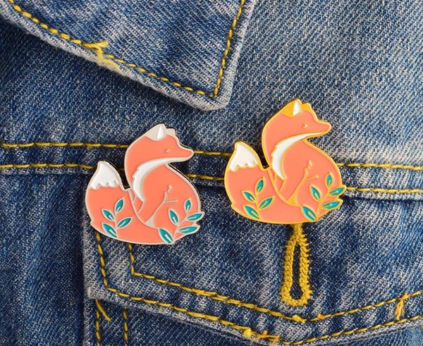 

gold and silver twocolor cartoon cute wit fox brooch animal brooch drop oil brooch jewelry accessories7378212, Gray