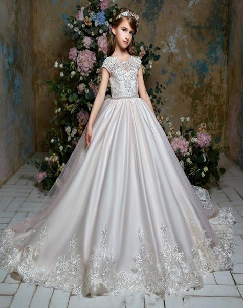 

girls flower wedding pageant party gown tulle dress floor length pageant dresses first communion dresses wedding party dress6724529, White;blue