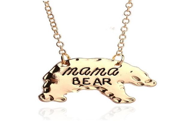 

womens necklaces gifts for mother mum mommy mom mamma bear necklace momma bear necklace sweet family mama bear necklaces9689206, Golden;silver