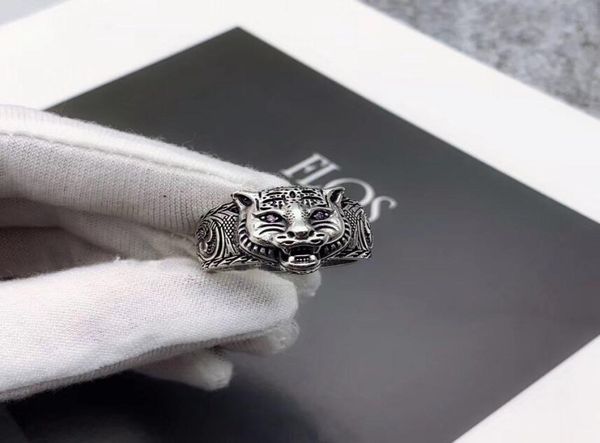 

s925 real silver ring couple ring latest product ring tiger head personalized style fashion jewelry supply2483104