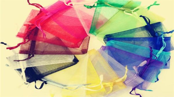 

luxury organza sheer gift candy bags wedding favor organza pouch jewelry party xmas gift bags 7x9cm 5345280, Pink;blue