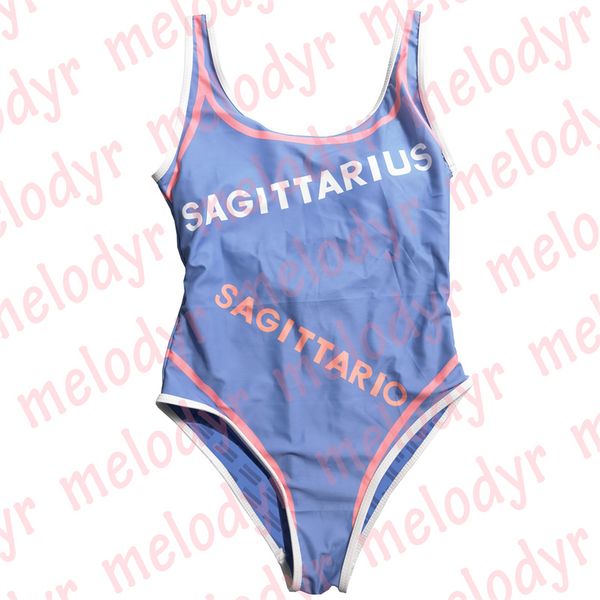 

women one piece swimwear summer holiday swimming biquini letter print designer two side wear swimsuit, Black