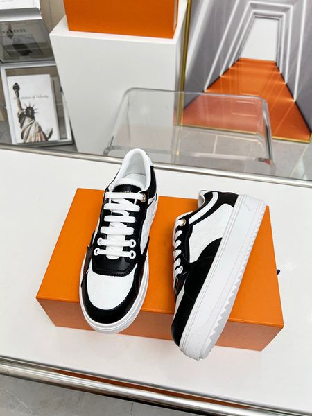 

skate casual shoes for men woman leather lace-up sports trainers black white massage luxury shoe summer outdoor plate-forme 0714