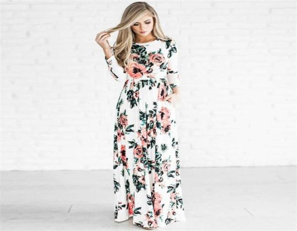 

maternity dresses spring autumn fashion print nursing long party dress ties high waist slim breastfeeding clothes cotton breast fe9835899, White