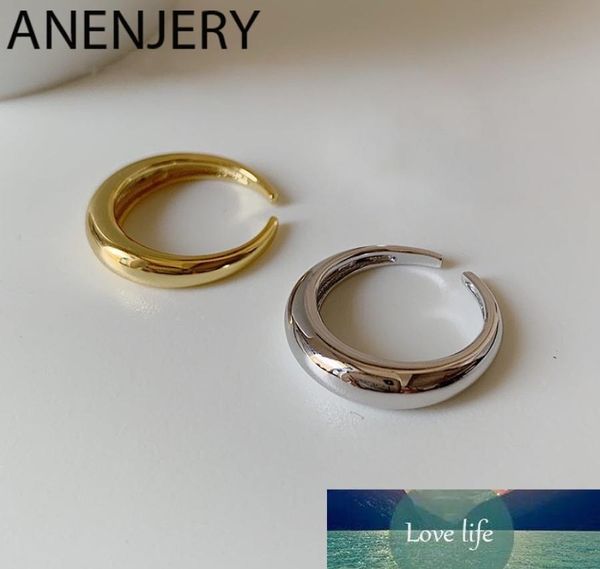

smooth geometric cambered ring for men women gold silver color open finger rings party sr7053852081