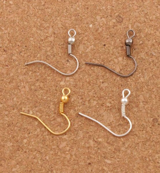 

4colors copper fish clasps hooks 15mm 200pcslot polish ear earring finding french fishwire l31076140017