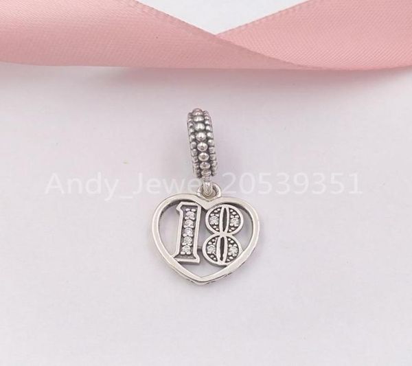 

andy jewel 925 sterling silver beads 18 years of love pendant charm charms fits european style jewelry bracelets & necklace 797262cz1577931, Black
