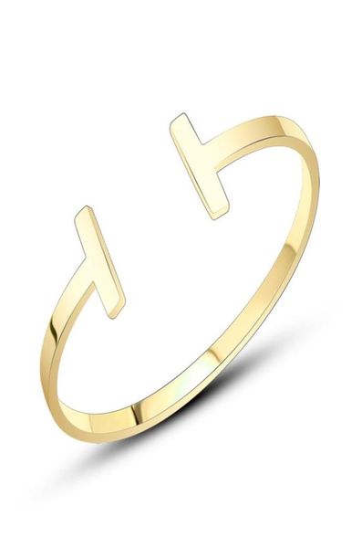 

2022 fashion special t shape bangle titanium steel men bangle leve bracelet3494620, Golden;silver